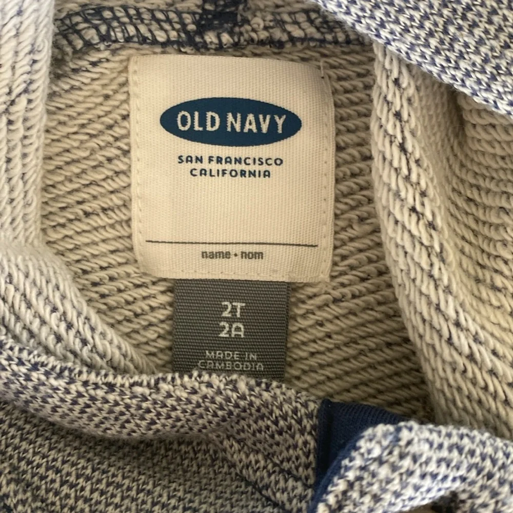 Old Navy Heather Blue Hooded Sweater